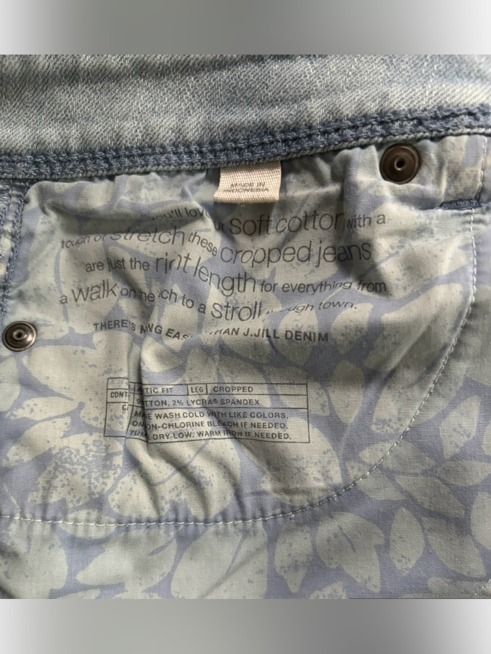 J. Jill Light Blue Cropped Straight Jeans - Picture 8 of 9